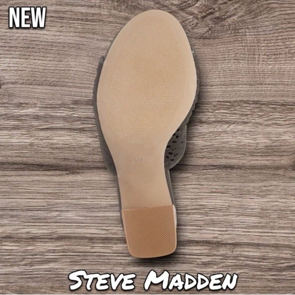 New NIB Women's Steve Madden Cataleya Block Heel Sandal Shoes - 9M - Black - Picture 6 of 6